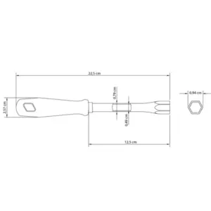 Chave Canhão 6mm com Haste Tubular Amarela - Imagem 4