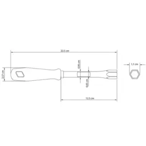 Chave Canhão 7mm com Haste Tubular Amarela - Imagem 4