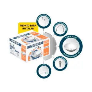 Combo Cuba Ra-01 com Torneira Lorenzetti - Imagem 2