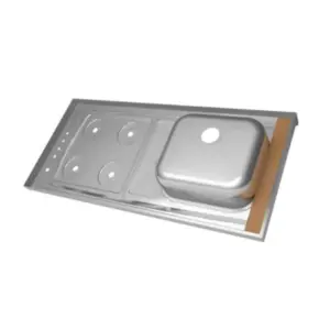 Pia com Fogão 4 Bocas Automático Direito 1,20 X 0,545m - Imagem 2