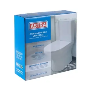 Caixa Acoplada para Vaso Sanitário Astra Universal Acionamento Duplo Branca 3/6 Litros - Imagem 6