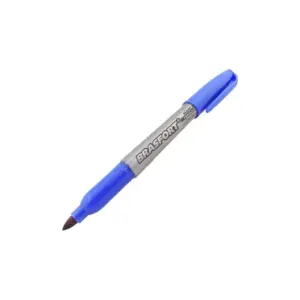 Caneta Permanente Ponta Fina Azul - Brasfort - Imagem 1