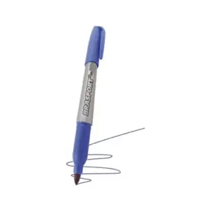 Caneta Permanente Ponta Fina Azul - Brasfort - Imagem 2