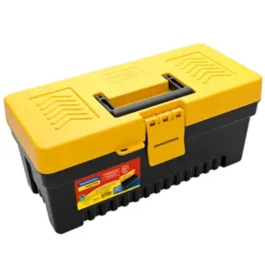 Caixa Plástica para Ferramentas 13'' Preta e Amarela