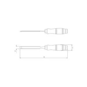Formão em Aço 1/4'' com Cabo de Madeira Natural - Imagem 4