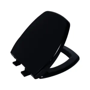 Assento Sanitário Preto 02 com Fechamento Suave Thema Astra
