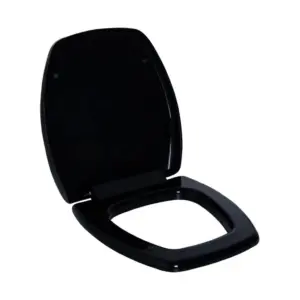 Assento Sanitário Preto 02 com Fechamento Suave Thema Astra - Imagem 5