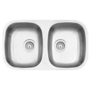 Cuba de Embutir em Aço Inox Acetinado Tramontina Isis 2c 34 Bl 72 X 40cm