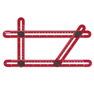 Gabarito Angular Plástico Multifunção Vermelho e Preto