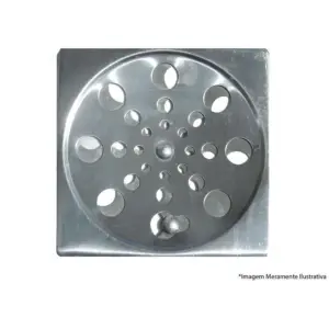 Grelha Aço Inox Overtime com Fecho Quadrado 10cm - Imagem 1