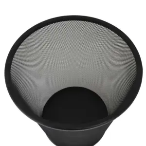 Lixeira Basket de Aço com Capacidade de 11 Litros na Cor Preta