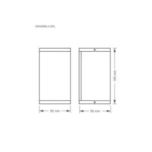 Arandela Taschibra Sol V0v 2xgz10 Preto Fosco - Imagem 3