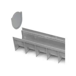 Grelha Coletora Agua Pluvial Calha Cinza para Piso - Roma - Imagem 3