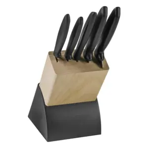 Jogo de Facas com Lâminas em Aço Inox com Suporte de Madeira Tramontina Plenus 6 Peças - Imagem 2