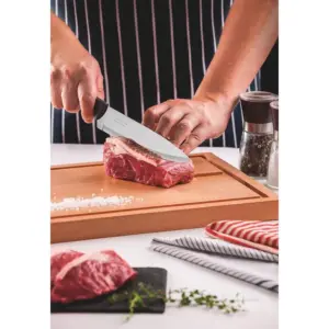 Faca Chef Tramontina Plenus com Lâmina em Aço Inox e Cabo de Polipropileno Preto 8" - Imagem 1