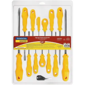 Jogo de Chaves de Fenda Tramontina Master 14 Pç