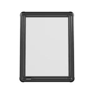 Armário Plástico com Perfil em Alumínio de Sobrepor 1 Porta 35x45cm Preto - Imagem 3