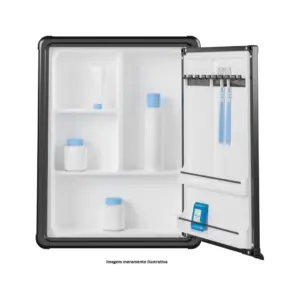 Armário Plástico com Perfil em Alumínio de Sobrepor 1 Porta 35x45cm Preto - Imagem 5