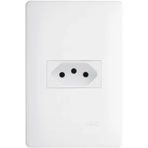 Conjunto de Tomada 2p+t com Placa Habitat 20a 250v