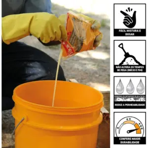 Sika- Aditivo Impermeabilizante - Sika-1 Amarelo, Rebocos Internos e Externos - Uso Fácil - Saco 1l - Imagem 2