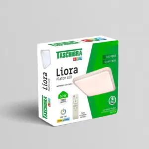 Plafon Led Taschibra Liora On Tw, Quadrado, 30w, Luz Ajustável 3000k-6500k, Controle Remoto - Imagem 4