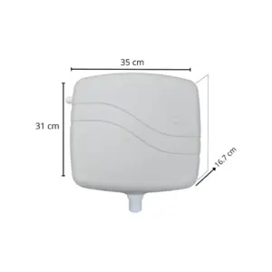 Caixa de Descarga Branco Aladdin de Banheiro Sem Engaste - Imagem 4