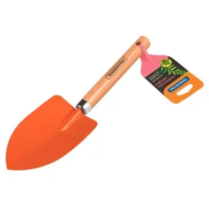 Pazinha Larga com Cabo de Madeira 30cm Laranja - Imagem 2