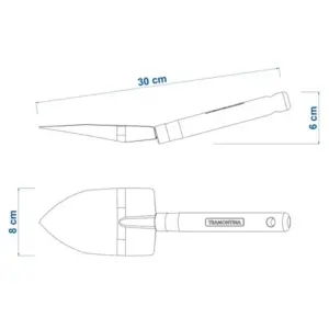 Pazinha Larga com Cabo de Madeira 30cm Laranja - Imagem 6