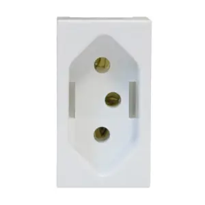 Módulo de Tomada com 2 Polos + Terra Modulare 10a 250v Branco