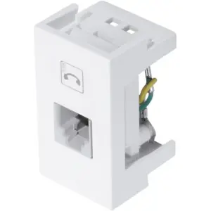 Módulo Tomada Telefone Rj 11de 2 Vias Modulare Evidence Branco