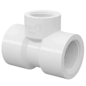 Tê 90° com Rosca 3/4x1/2'' Branco - Imagem 1