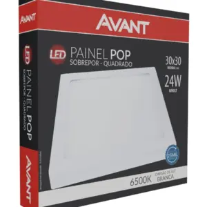 Painel de Led Pop Quadrado para Sobrepor 30 X 30cm Luz Branca 6500k 24w Bivolt - Avant - Imagem 1