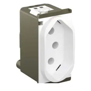 Tomada 2p+t com Identificador de Tensão 1 Módulo Nereya Branca 10a 250v - Legrand