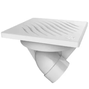 Ralo com Saída Articulada 100x40 Branco - Imagem 1