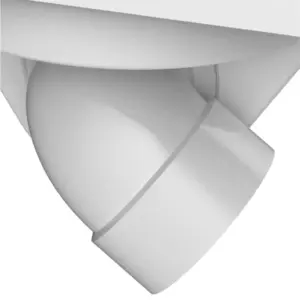 Ralo com Saída Articulada 100x40 Branco - Imagem 2