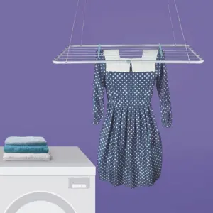 Varal de Teto 560 X 900mm na Cor Branco - Imagem 3