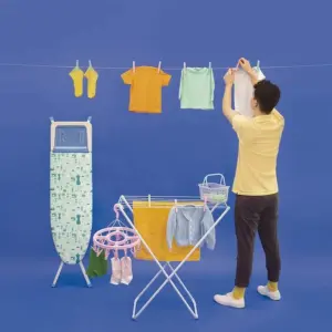 Varal de Chão Dobrável 830 X 500 X 800mm na Cor Branco - Imagem 9