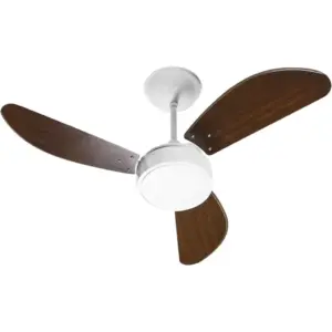Venti-delta New Light Led Ventilador de Teto 3 Velocidades com Luminária 220v Branco/tabaco