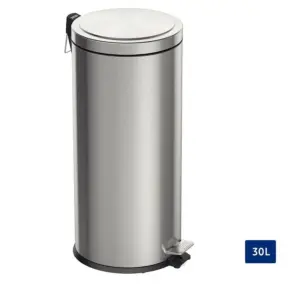 Lixeira Inox com Pedal Brasil Plus com Acabamento Scotch Brite e Balde Interno Removível 30 L - Tramontina