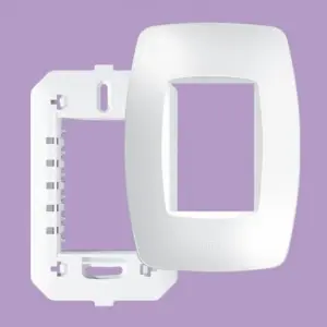 Placa com Suporte 4" X 2" 3 Módulos Horizontais Elegance - Fame