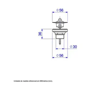 Válvula de Escoamento com Tampa Plástica para Lavatório 1" - Imagem 4