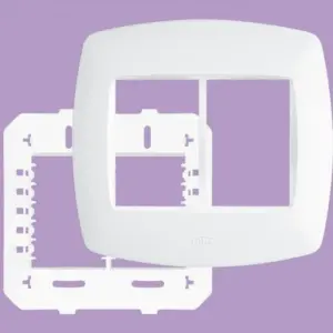 Placa com Suporte 4" X 4" 6 Módulos Horizontais Elegance - Fame