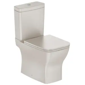 Kit Vaso Sanitário com Caixa Acoplada e Assento Soft Close Boss Bege Matte