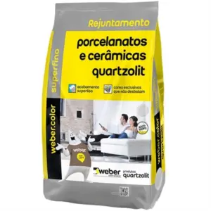 Rejunte Porcelanatos e Cerâmicas Bege 1kg - Quartzolit - Imagem 1