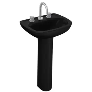 Lavatório para Coluna Aspen 44,5x35,5cm ébano - Imagem 3