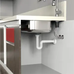 Sifão Tubo Extensivo Universal com Porca em Polipropileno Branco - Imagem 15