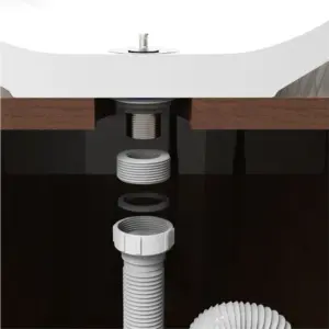 Sifão Tubo Extensivo Universal com Porca em Polipropileno Branco - Imagem 5