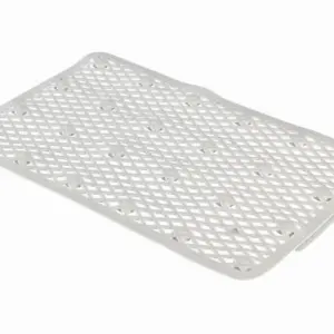 Tapete de Plástico Flexível para área Molhada 50 X 32cm Branco 1 - Imagem 1