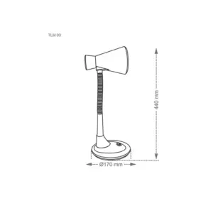 Luminária de Mesa Tlm 03 Taschibra E27 Preto - Imagem 3