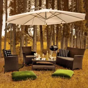 Guarda-sol Ombrelone com Base Dubai 3,00m Bege - Mor - Imagem 4